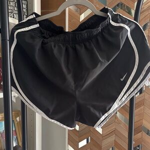 Nike Women's Black Athletic Shorts with White Trim